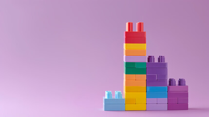 Fototapeta premium Colored building blocks
