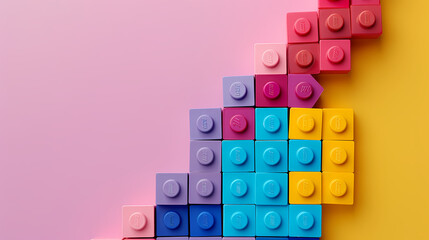Colored building blocks