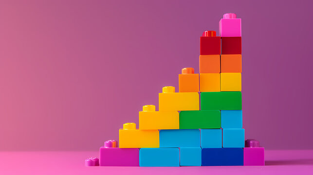 Colored building blocks