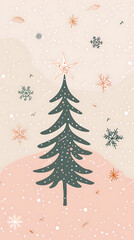 Minimalist Christmas and New Year backgrounds