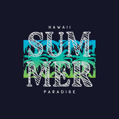 Obraz premium Summer typography graphic t shirt and apparel design