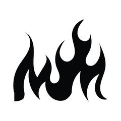 Flame fire border frame silhouette template vector illustration clipart.  isolated on white background. EPS 10/AI