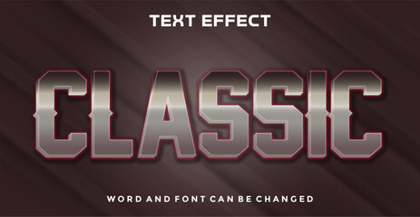 Classic editable text effect