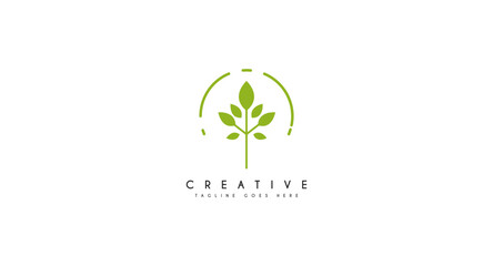 Leaf for Creative Garden Plant Farm Innovation Idea Logo design