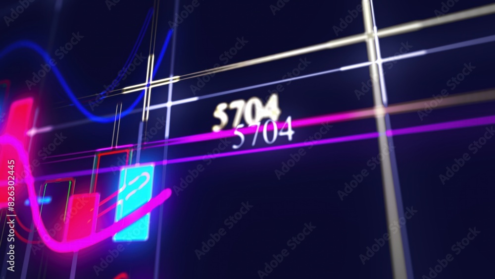 Poster bar graph, chart. computer generated 3d render