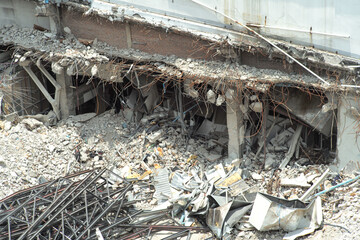 demolition of an abandoned house