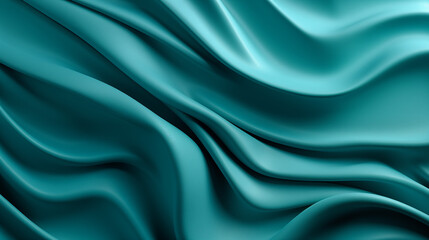 Obraz premium Elegant Turquoise Silk Fabric: Smooth and Flowing