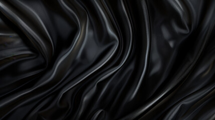 Obraz premium Black silk fabric natural texture background