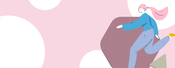 People exercising healthy running vector internet operation illustration
