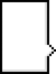 8bit retro game pixel speech bubble balloon icon sticker memo keyword planner text box banner, flat png transparent element design