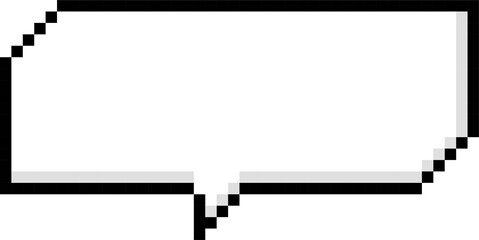 Fototapeta premium 8bit retro game pixel speech bubble balloon icon sticker memo keyword planner text box banner, flat png transparent element design