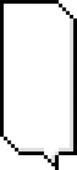 8bit retro game pixel speech bubble balloon icon sticker memo keyword planner text box banner, flat png transparent element design
