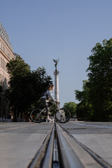 Cycliste en vue 