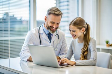 Obraz premium doctor consulting young woman