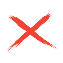 grunge red cross sign