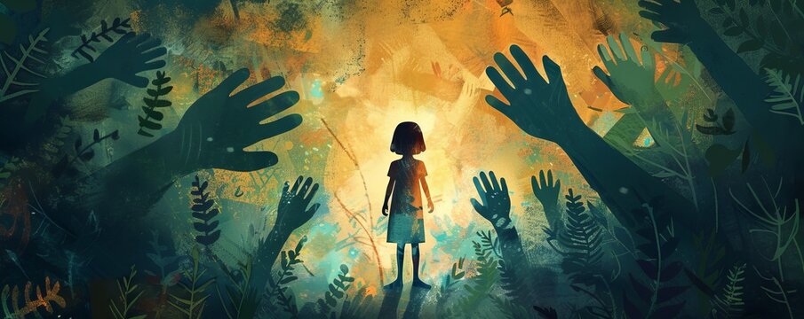 An illustration dedicated to the International Day of Innocent Children Victims of Aggression capturing the spirit of awareness and support for children's rights.