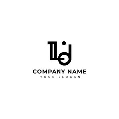 Modern Letter ld logo vector design template