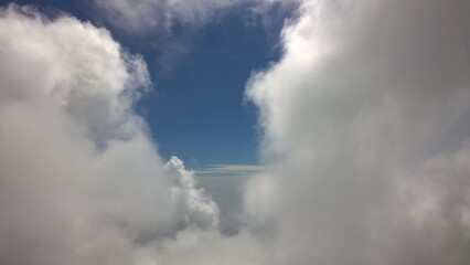 Clouds over an Indian mountain peak