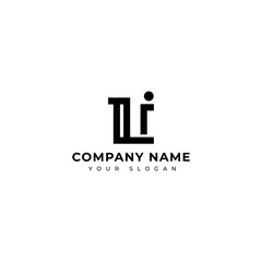 Modern Letter li logo vector design template