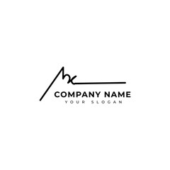 mc Initial signature logo vector design