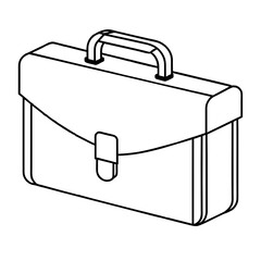 case isolated on white, bag, vector illustration icon