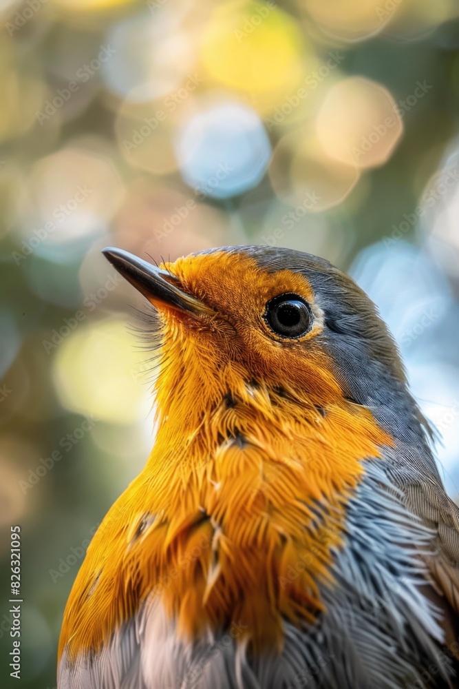 Poster A colorful bird perched on a tree branch, suitable for nature themes