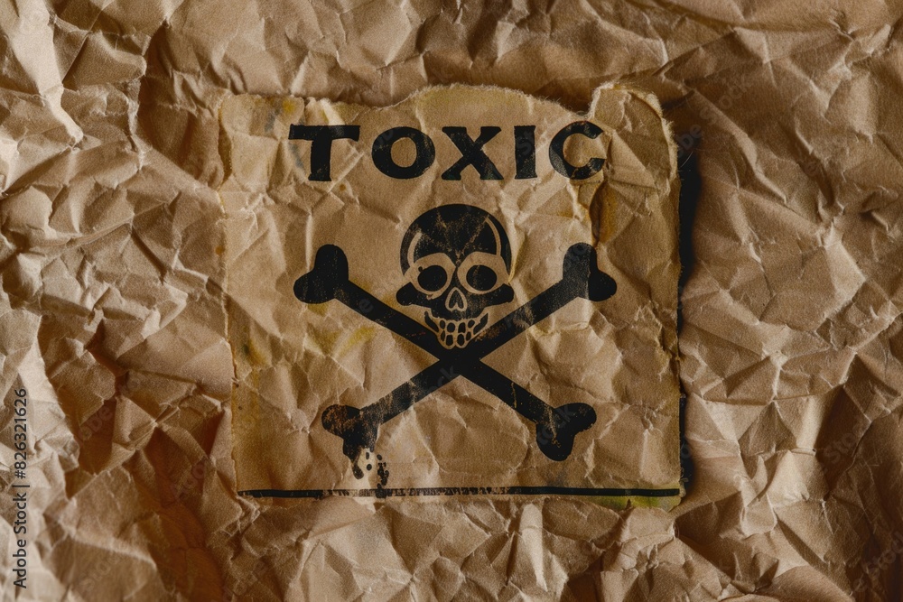 Poster A sign with a skull and crossbones symbol. Suitable for warning or danger concepts