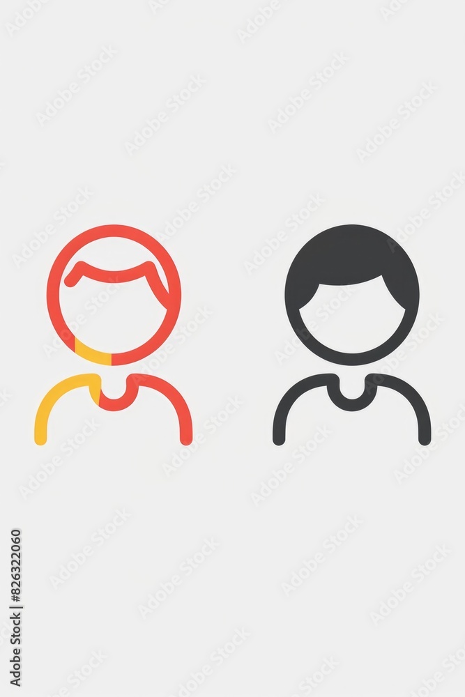Poster a couple of people standing next to each other. suitable for various concepts