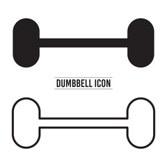 Dumbbell icon. Set of different dumbbell. Dumbbells for a sports hall. Black sign design gym items on white background in eps 10.