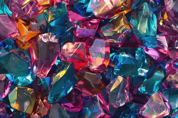 Close up of a pile of colored glass, perfect for design projects