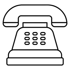 vector black telephone icon vector illustration icon