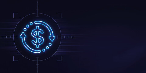 Obraz premium dollor symbol neon sign isolated background