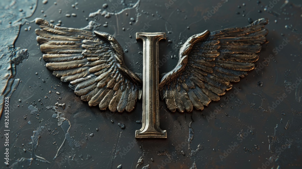 Poster close up of a metal object with wings, suitable for industrial design projects