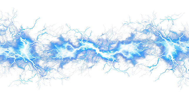 blue lightning bolt effect transparent background PNG clipart