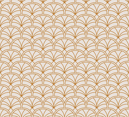 Classic art deco vector seamless pattern. Abstract vintage background. Geometric damask texture.