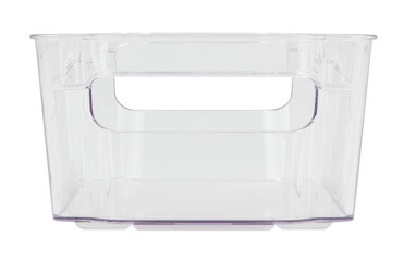 clear plastic box cut out isolated transparent background