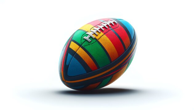 Iimage of the rugby ball on a white background.
