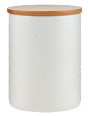 Clear glass jar with wooden lid clear plastic box cut out isolated transparent background