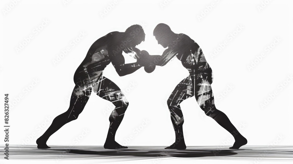 Fototapete image of a couple standing side by side. suitable for relationship and teamwork concepts