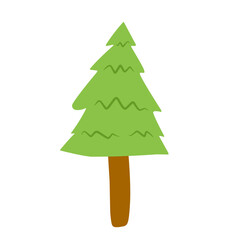 pine tree cartoon illustration