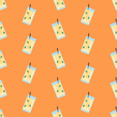 Orange Seamless Pattern, orange juice, smoothie