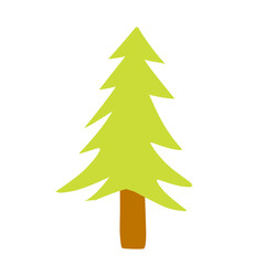 pine tree cartoon illustration
