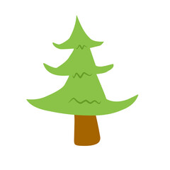 pine tree cartoon illustration