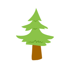pine tree cartoon illustration