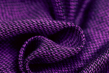 Fototapeta premium Purple fabric with textured thread and loop