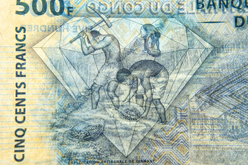 Macro shot of a banknote texture