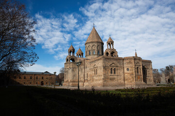 Fototapeta premium Ancient Echmiadzin Cathedral in Armenia, a historic landmark