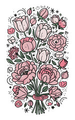 background with roses