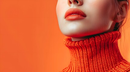 Modern fashion head on light color background