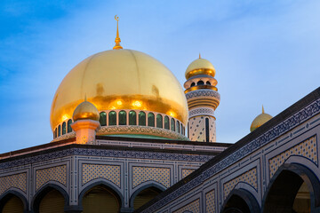 Jame' Asr Hassanil Bolkiah Mosque, Bandar Seri Begawan, Brunei.